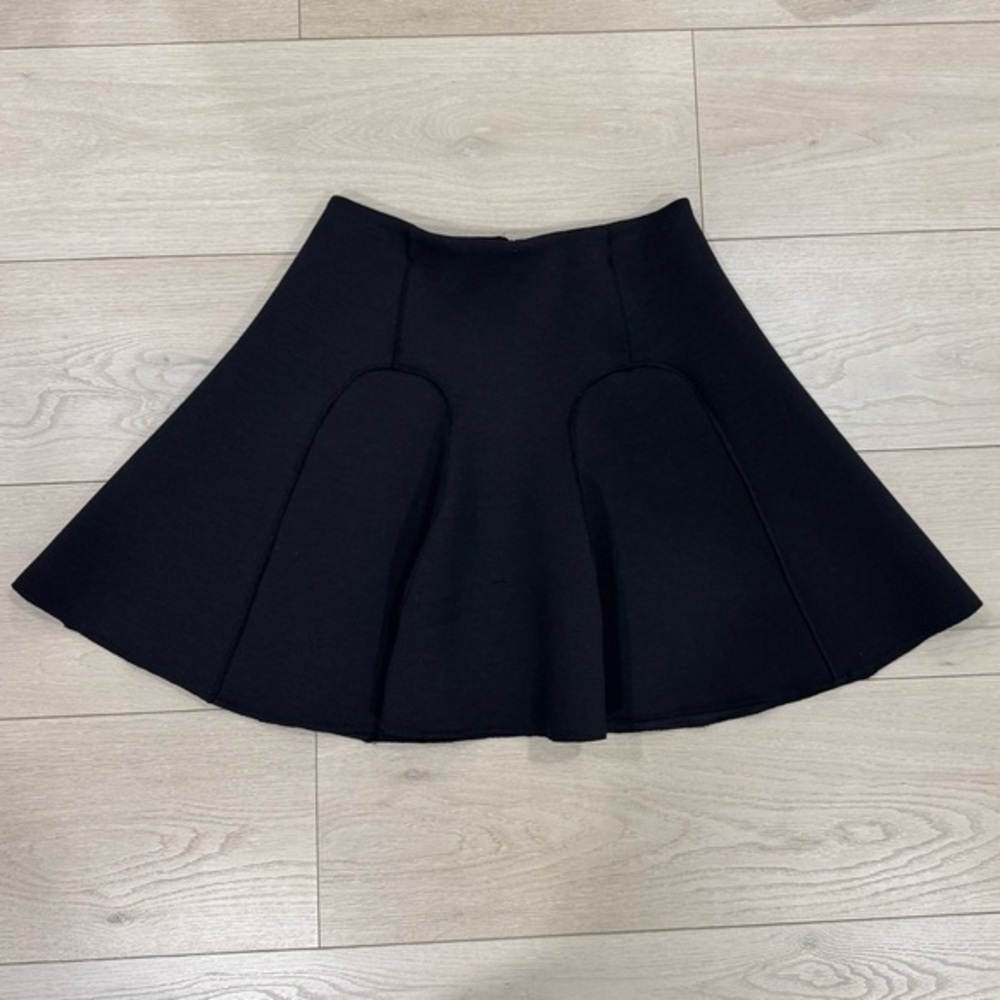 Sam Edelman Black Scuba Flare Mini Skirt